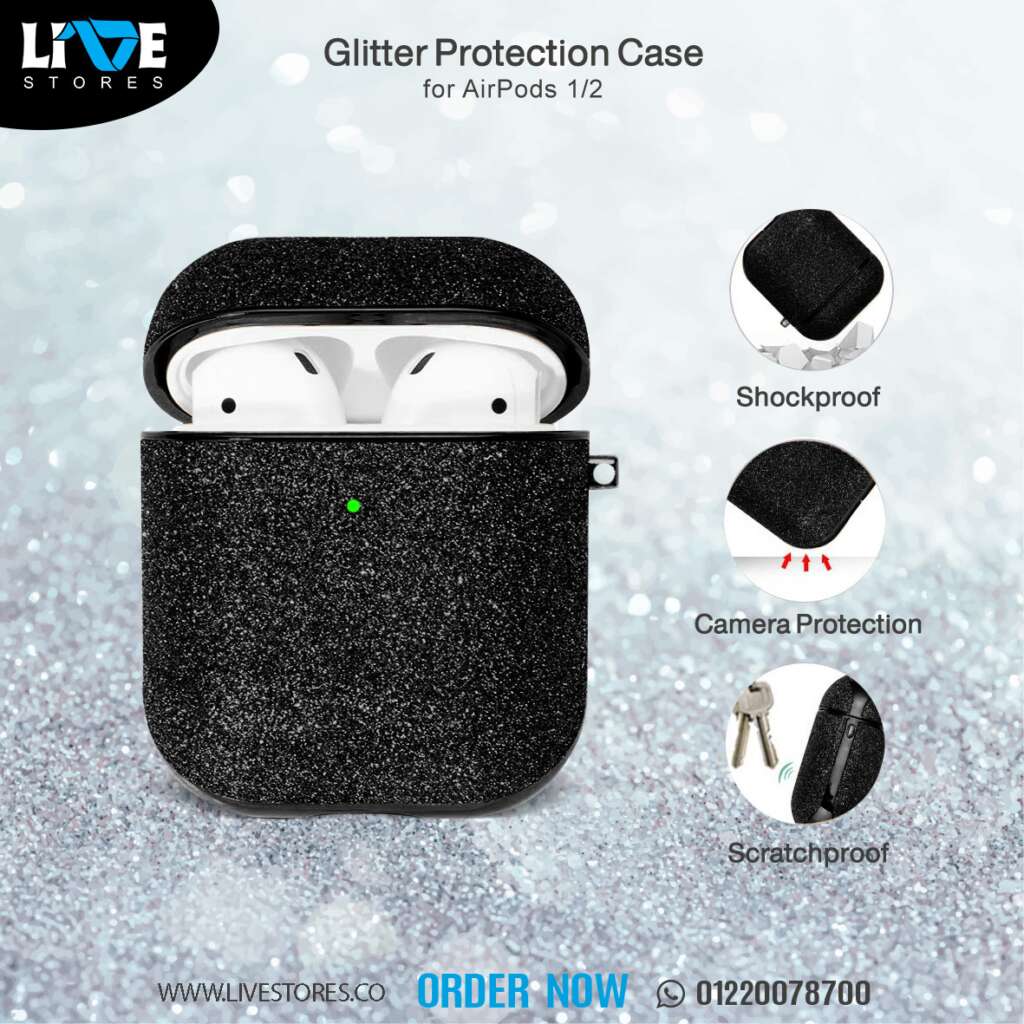 Glitter-protection-case-for-AirPods-2-Black