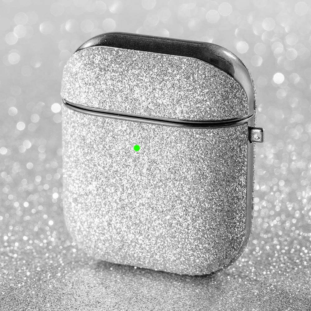 Glitter-protection-case-for-AirPods-2-Silver-LiveStores