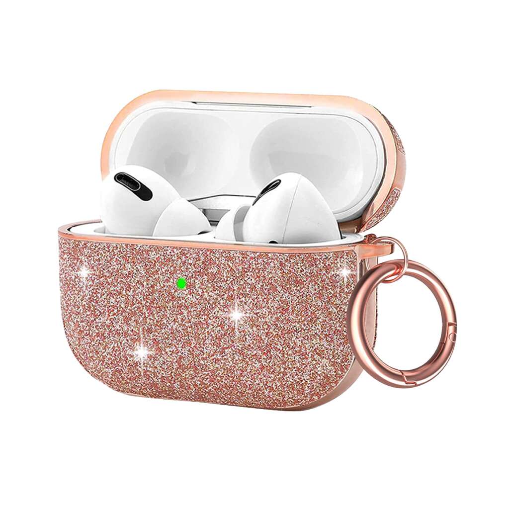 Glitter-protection-case-for-Airpods-pro-rose-gold