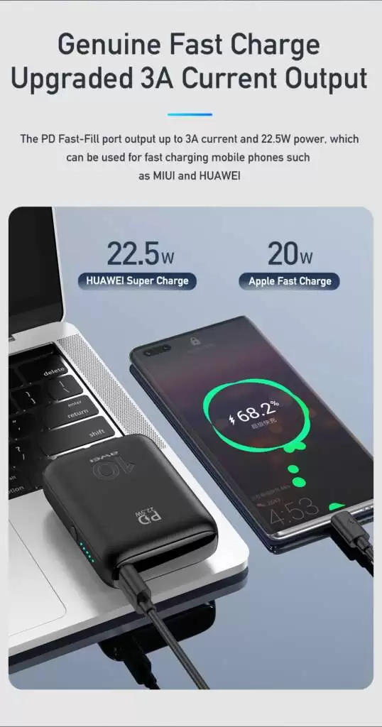 Awei P115K Fast Charging 9000mAh PD Fast Charging 22.5W Power Bank