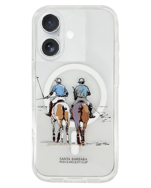 Santa Barbara Polo Racquet Club iPhone 16 Willie Transparent Magsafe Cover - Morandi