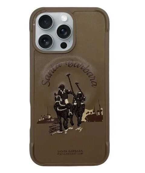 Santa Barbara Polo Club iPhone 16 Pro Max Case Brown