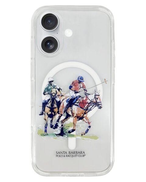 Santa Barbara Polo Racquet Club iPhone 16 Willie Transparent Magsafe Cover - Painting