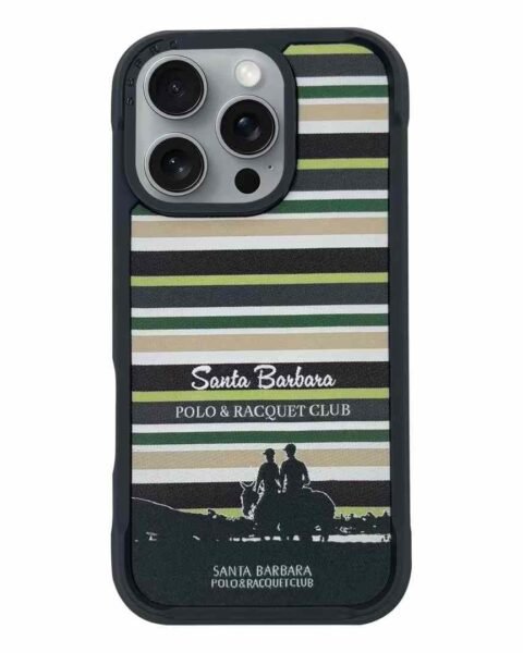 Santa Barbara Elijah Series Leather Case iPhone 16 Pro Max -Green