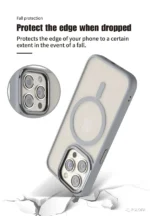 Puloka Semi-Translucent Magnetic Case iPhone 15 Pro Max Grey - Image 4