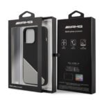 AMG Silicone Case For iPhone 13 Pro - Black Two Tones White Line - Image 4