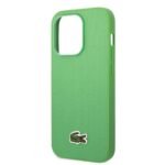 Lacoste Hard Case Iconic Petit Pique PU Woven Logo Estragon Compatible with iPhone 14 Pro Max /iPhone 15 Pro Max  - Green - Image 3