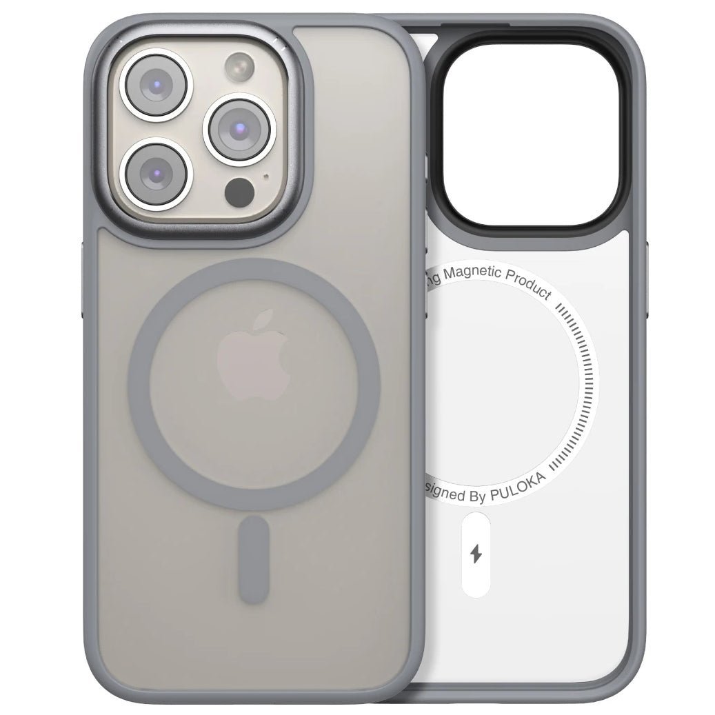 3_cad7dddf-324c-41e6-bd97-8f173d51e021.jpeg Puloka Semi-Translucent Magnetic Case iPhone 15 Pro Max Grey - Image 1