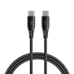 Ravpower Charger cable from Type C to Type C, fabric, 1.2 meters, RP-CB1029 - Black
