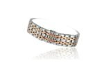 Stainless Steel Band Silver With Two Lines Rose Gold 22 mm - Image 3