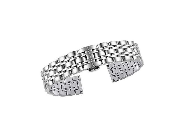 Stainless Steel Band Silver With Two Lines 22 mm - Image 5