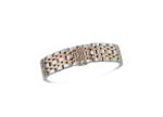 Stainless Steel Band Silver With Two Lines Rose Gold 22 mm - Image 2