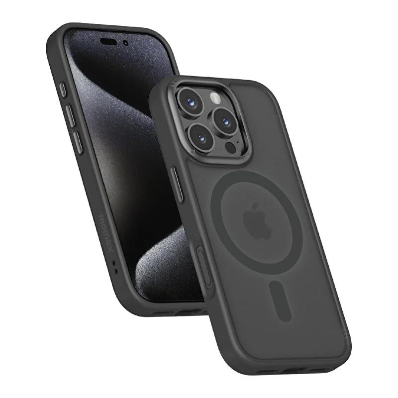 4894222077355-momax-iphone-16-pro-max-play-magsafe-kilif-siyah-638622049462074368.webp Momax Play Magnetic Case For iPhone 16 Pro 6.1" Black - Image 1
