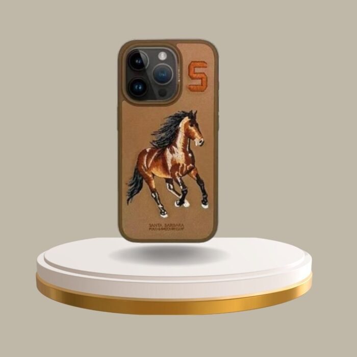 Santa Barbara Boris Series Horse Leather Case iPhone 16 Pro Max -Brown - Image 2