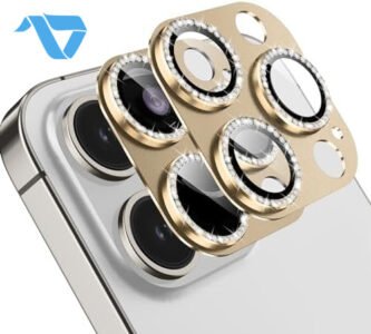 ZKLC Gold Glitter Camera Lens Protector