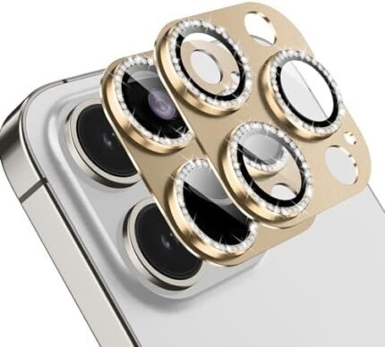 ZKLC Gold Glitter Camera Lens Protector