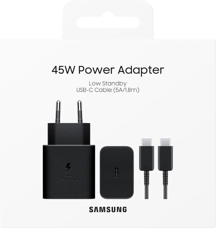 Samsung Charger Home 45W PD Power Adapter with 1.8M Cable Type-C To Type-C - Black EU - Image 6