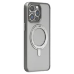 Momax Case Roller Rotatable Kickstand Magnetic Case for iPhone15 Pro 6.1-Grey