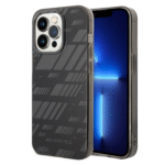 AMG Frosted PC With Expressive Graphic Design For iPhone 14 Pro Max - Grey