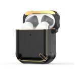 AirPods Metal Armor Hard Silicone Case - Black