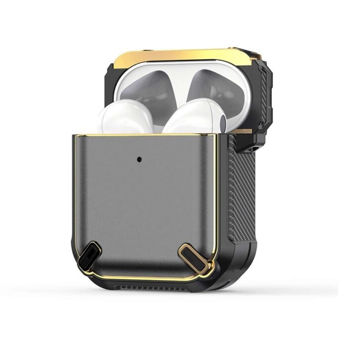 Airpods-Metal-Armor-Hard-Silicon-case-Gray-5-1181x1181-1.jpg AirPods Metal Armor Hard Silicone Case - Gray - Image 1
