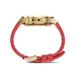 Apple Watch Case - Classic 45mm - Gold with Red Silicone Strap - Image 4