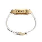 Apple Watch Case - Classic 45mm Gold with White Leather Strap - Image 3
