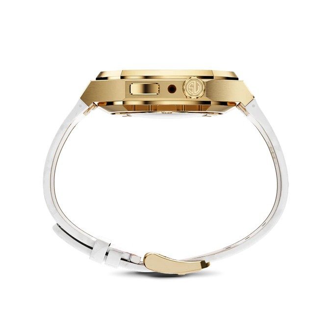 Apple-Watch-Case-Classic-gold-with-white-leather-strap-3.jpg Apple Watch Case - Classic 45mm Gold with White Leather Strap - Image 3