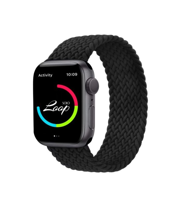 Apple-Watch-New-Solo-Loop-Braided-Recycled-Yarn-Black-4442-mm-1.jpg Apple Watch New Solo Loop Braided Recycled Yarn Black  42/44/45 mm - Image 1