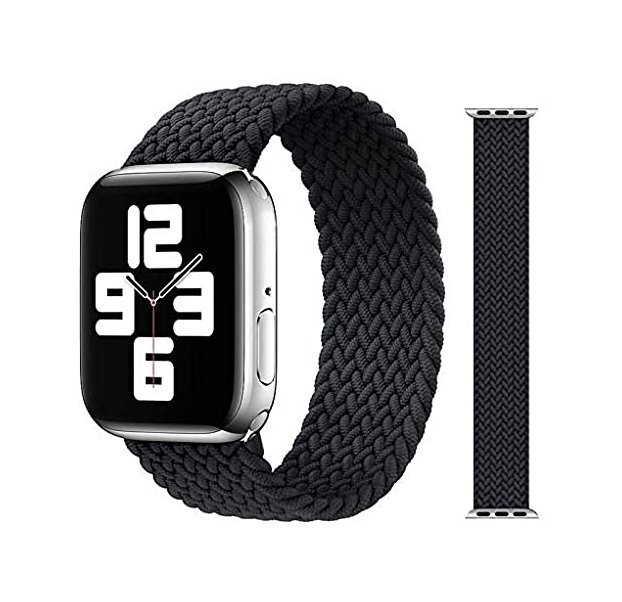 Apple-Watch-New-Solo-Loop-Braided-Recycled-Yarn-Black-4442-mm-4.jpg Apple Watch New Solo Loop Braided Recycled Yarn Black  42/44/45 mm - Image 4
