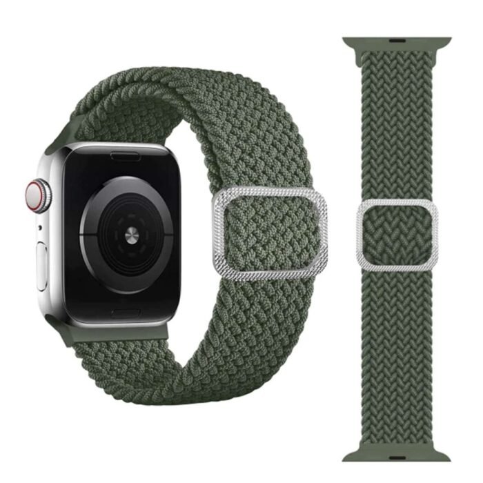 Apple-Watch-New-Solo-loop-braided-With-lock-Green-44-42mm-4-1181x1181-1.jpg Apple Watch Solo Loop Braided With Buckles 42/44/45 MM - Green - Image 1