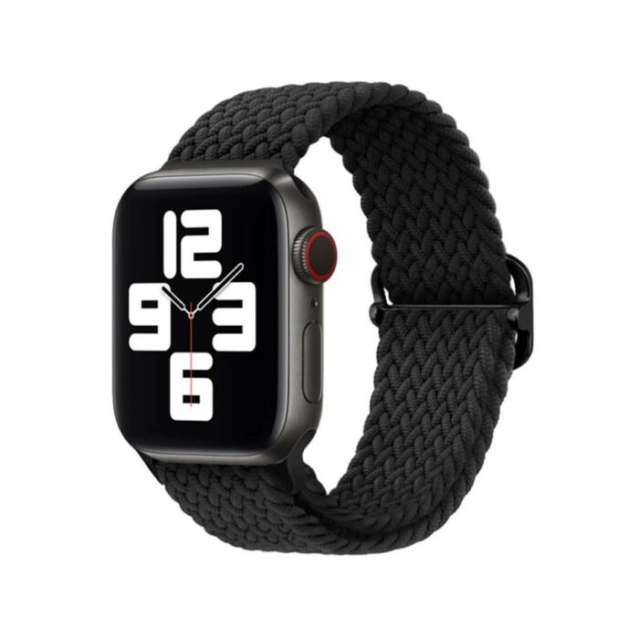 Apple-Watch-New-Solo-loop-braided-With-lock-black-44-42mm-10-1-1181x1181-1.jpg Apple Watch Solo Loop Braided With Buckles 42/44/45 MM - Black - Image 2