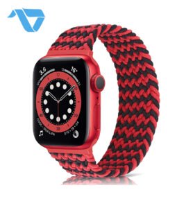 Apple Watch New Solo Loop Braided Recycled Yarn Red/Black Small Size 42/44/45 mm