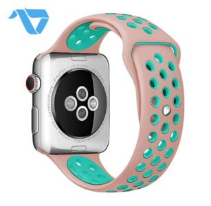 Apple Watch Nike Band 42/44/45mm Pink/Green - Image 2