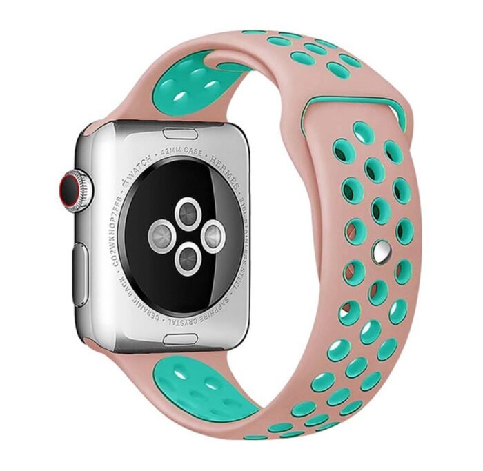 Apple-Watch-Nike-Band-424445mm-PinkGreen.jpg Apple Watch Nike Band 42/44/45mm Pink/Green - Image 2