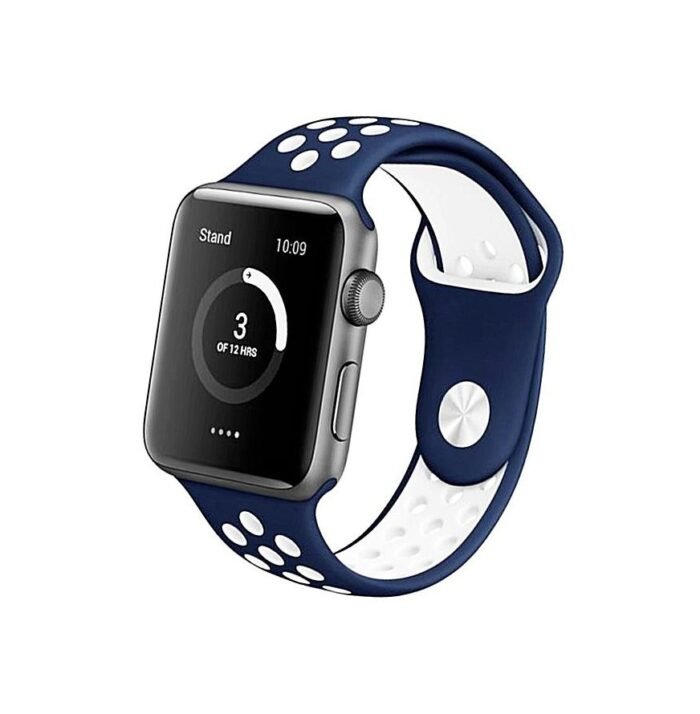 Apple-Watch-Nike-Band-4244mm-Midnieght-BlueWhite-5.jpg Apple Watch Nike Band 42/44/45mm Midnieght Blue/White - Image 1