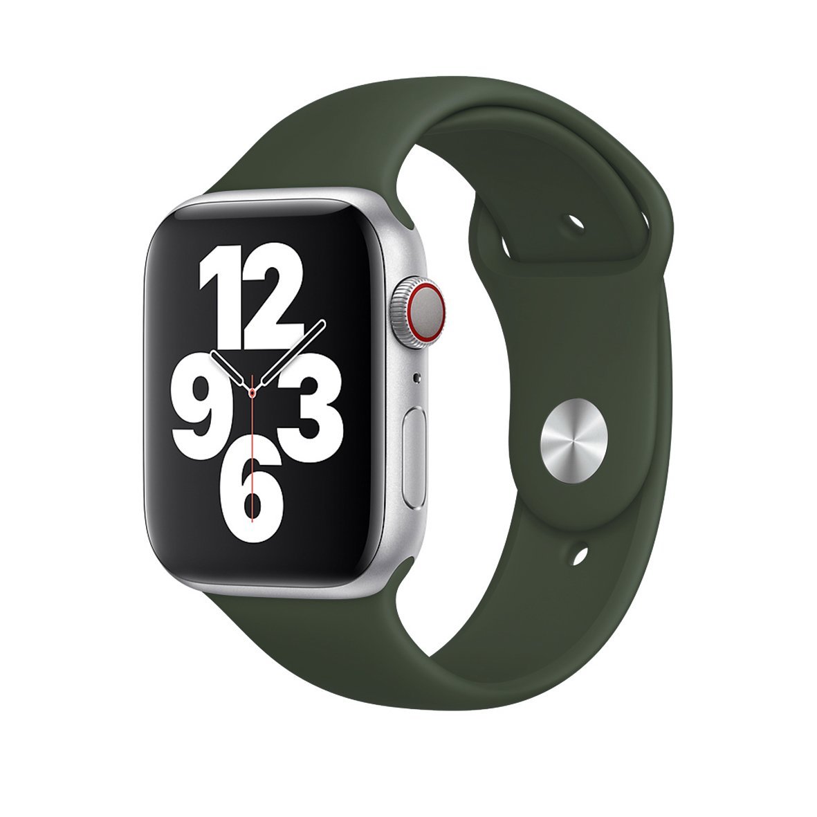 Army-green-2-16490.jpg New Silicone Sport Band for Apple Watch 42/44/45mm - Army Green - Image 1