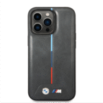 BMW M Collection Case With Hot Stamped Tricolor Stripe For iPhone 14 Pro Max Grey - Image 3