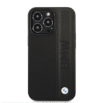 BMW Signature Collection Genuine Leather Case With Textured For iPhone 14 Pro Max Black - Image 2