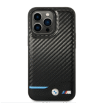 BMW M Collection MagSafe Carbon Case With Bottom Blue Line For iPhone14 Pro Max - Black  - Image 3