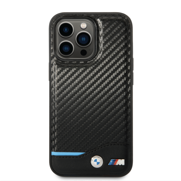 BMW M Collection MagSafe Carbon Case With Bottom Blue Line For iPhone14 Pro Max - Black  - Image 3