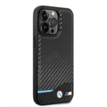 BMW M Collection MagSafe Carbon Case With Bottom Blue Line For iPhone14 Pro Max - Black  - Image 2
