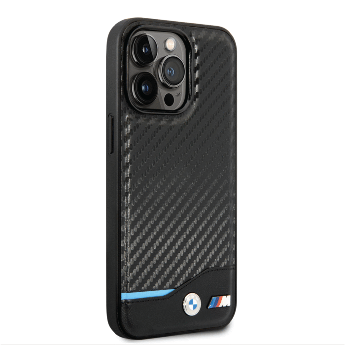 BMW M Collection MagSafe Carbon Case With Bottom Blue Line For iPhone14 Pro Max - Black  - Image 2
