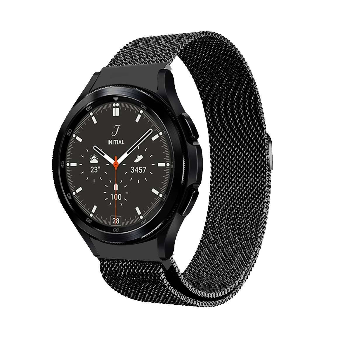 Black-0-1181x1181-1.jpg Milanese Band For Samsung Galaxy Watch 4 (22mm) - Black - Image 1