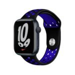 Nike Silicone Band for Apple Watch 42/44/45mm - Black / Blue