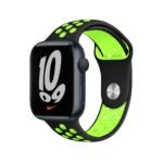 Nike Silicone Band for Apple Watch 42/44/45mm - Black / Green