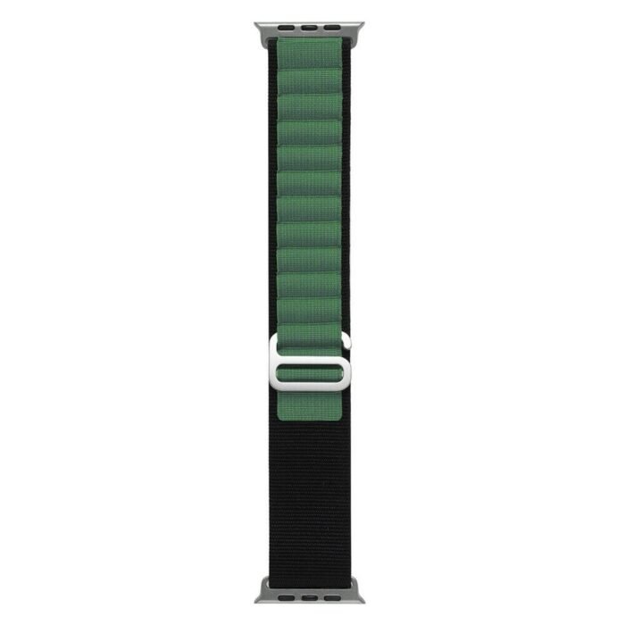 Nylon Alpine Loop for Apple Watch 42/44/45/49mm - Black & Green - Image 2