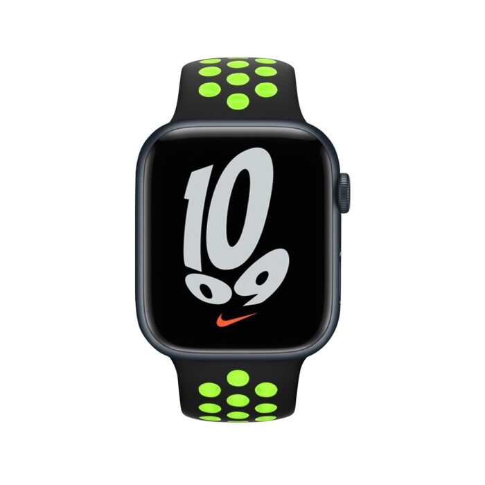 Nike Silicone Band for Apple Watch 42/44/45mm - Black / Green - Image 2