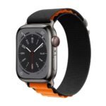 Nylon Alpine Loop for Apple Watch 42/44/45/49mm - Black & Orange
