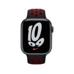 Nike Silicone Band for Apple Watch 42/44/45mm - Black / Red - Image 2